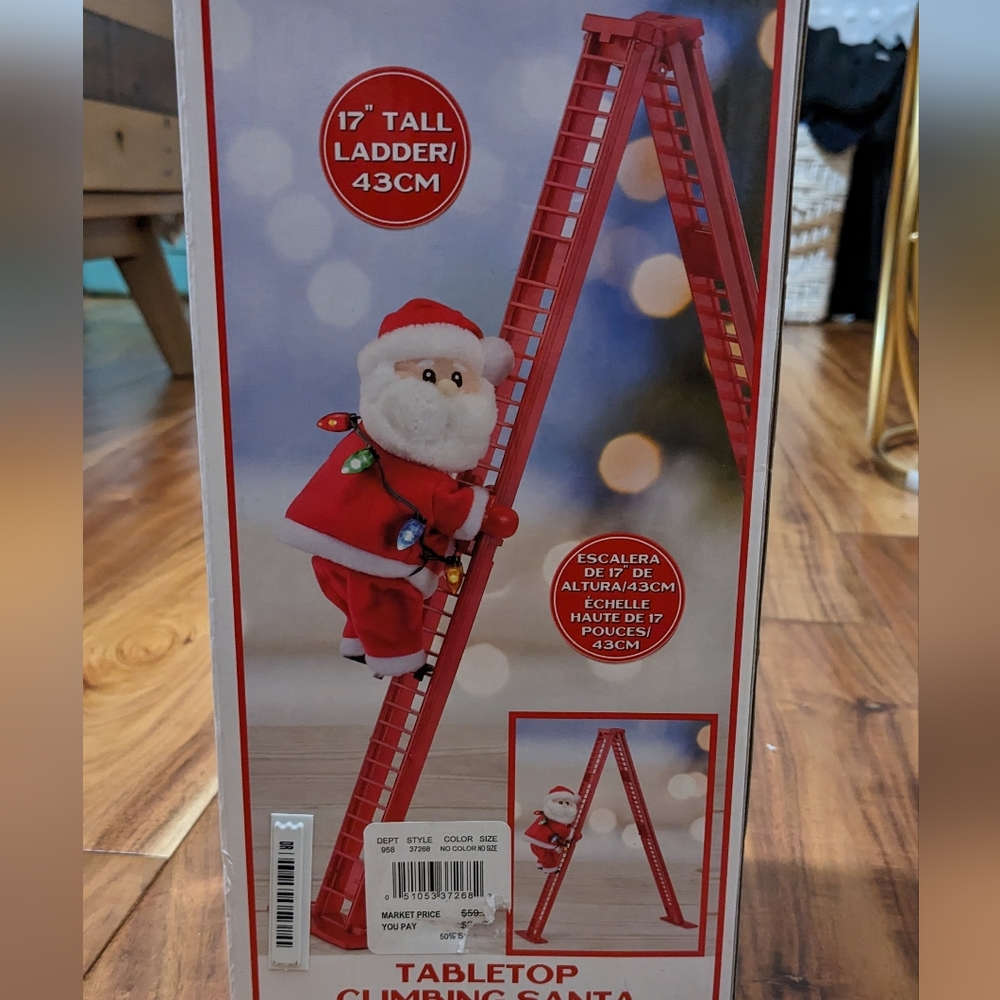 Mr. Christmas Est. 1933 Climber Santa Tabletop Decor New in Box 🎅 - Picture 4 of 9